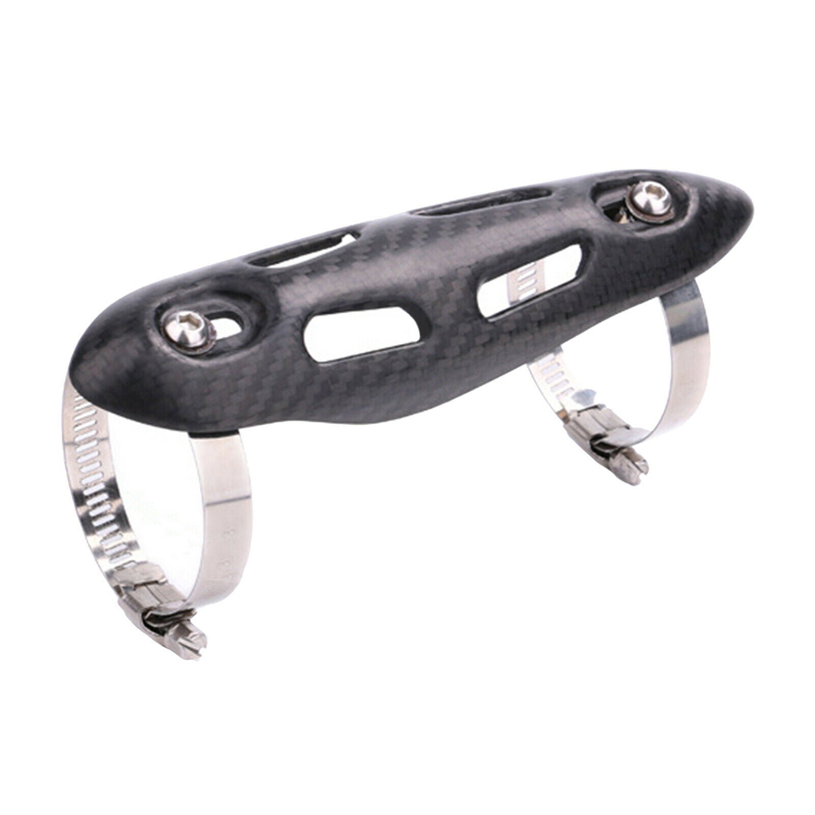 Motorcycle Carbon Fiber Style Exhaust Muffler Pipe Heat Shield Cover Guard,