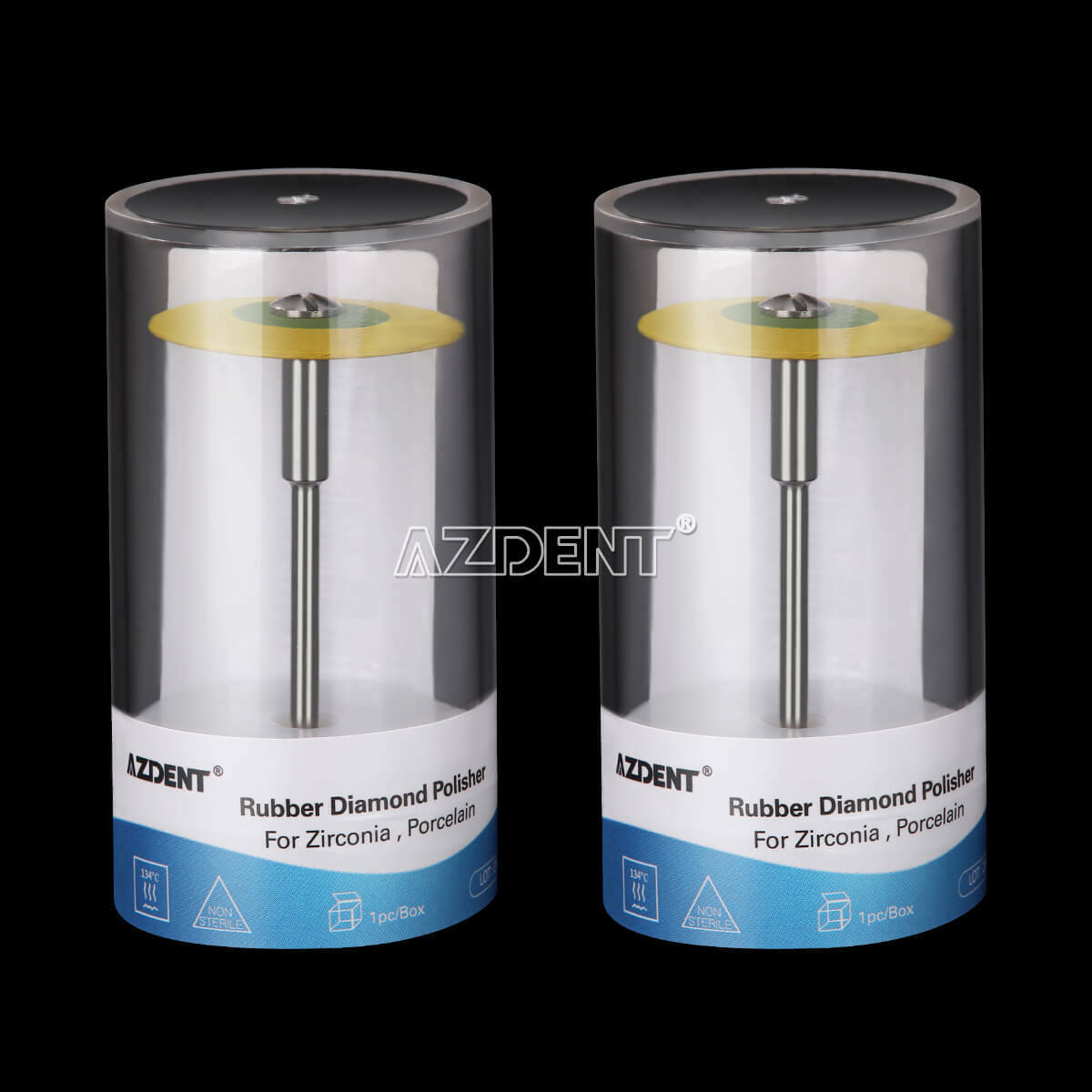 10 x Dental Rubber Diamond Polisher Polishing Extra Fine for Zirconia Porcelain