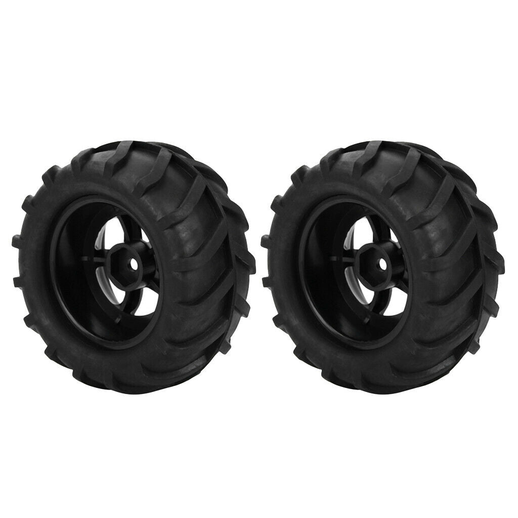 2pcs Racing Car Rubber Wheel Hub Grip Tires for 1/16