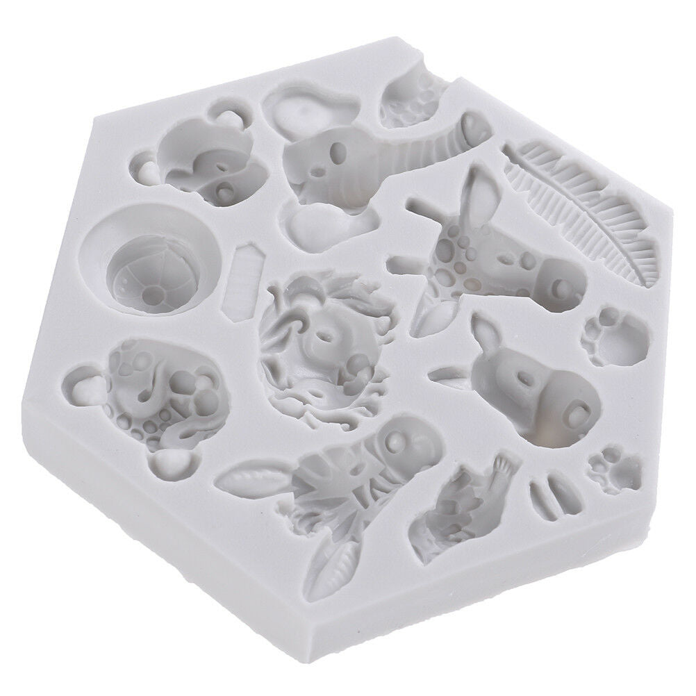 Forest animal mould silicone molds woodland animals cake decorative mold tooBDA