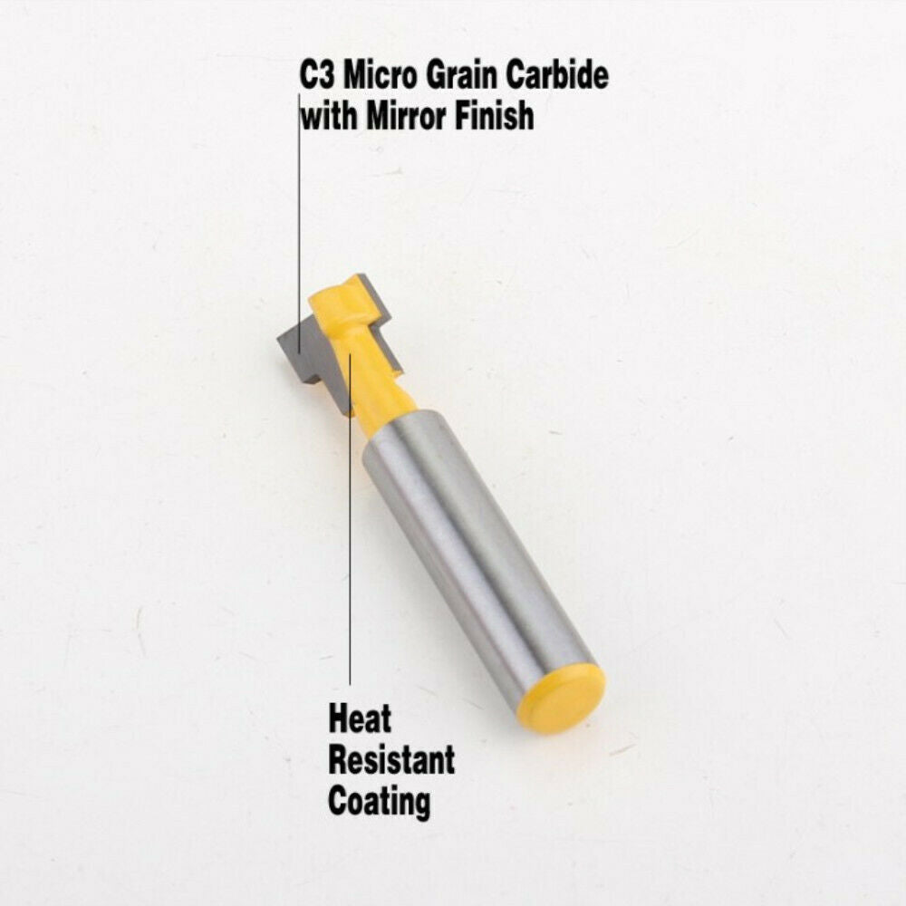 2Pcs Cutter Router Bit for 1/4" Hex  8mm Shank Grooving Milling Cutter