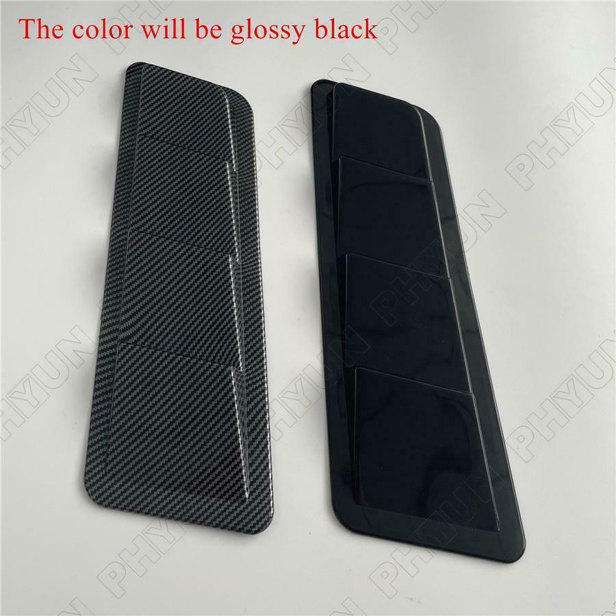 Glossy Black Car Decorative Air Flow Intake Hood Scoop Vent Cover Universal Kit