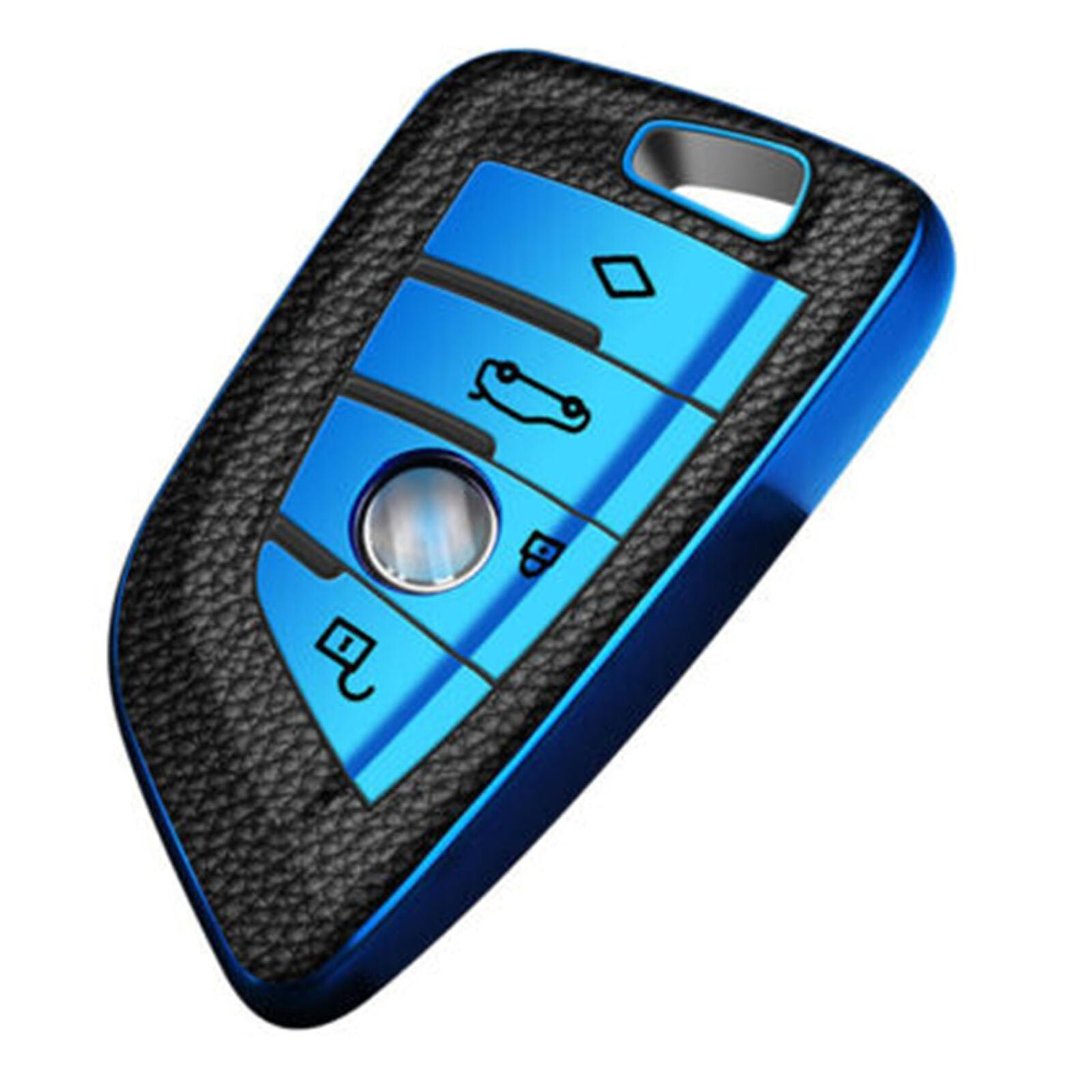Smart Key Fob Shell Protect Cover Blue TPU Leather For BMW 2 3 5 7 X1 X3 X5 X6