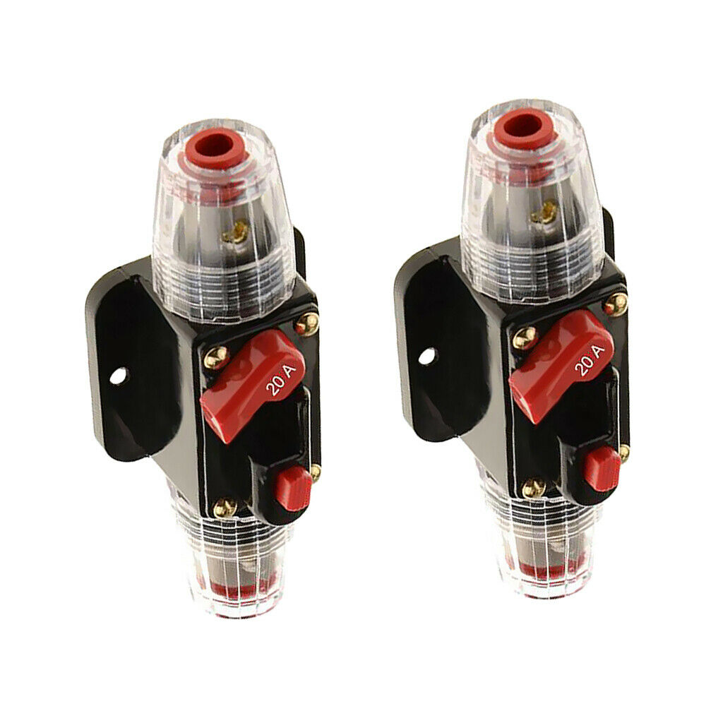 2x 20A DC 12V Home Car Auto Circuit Breaker Fuse Reset Inverter New