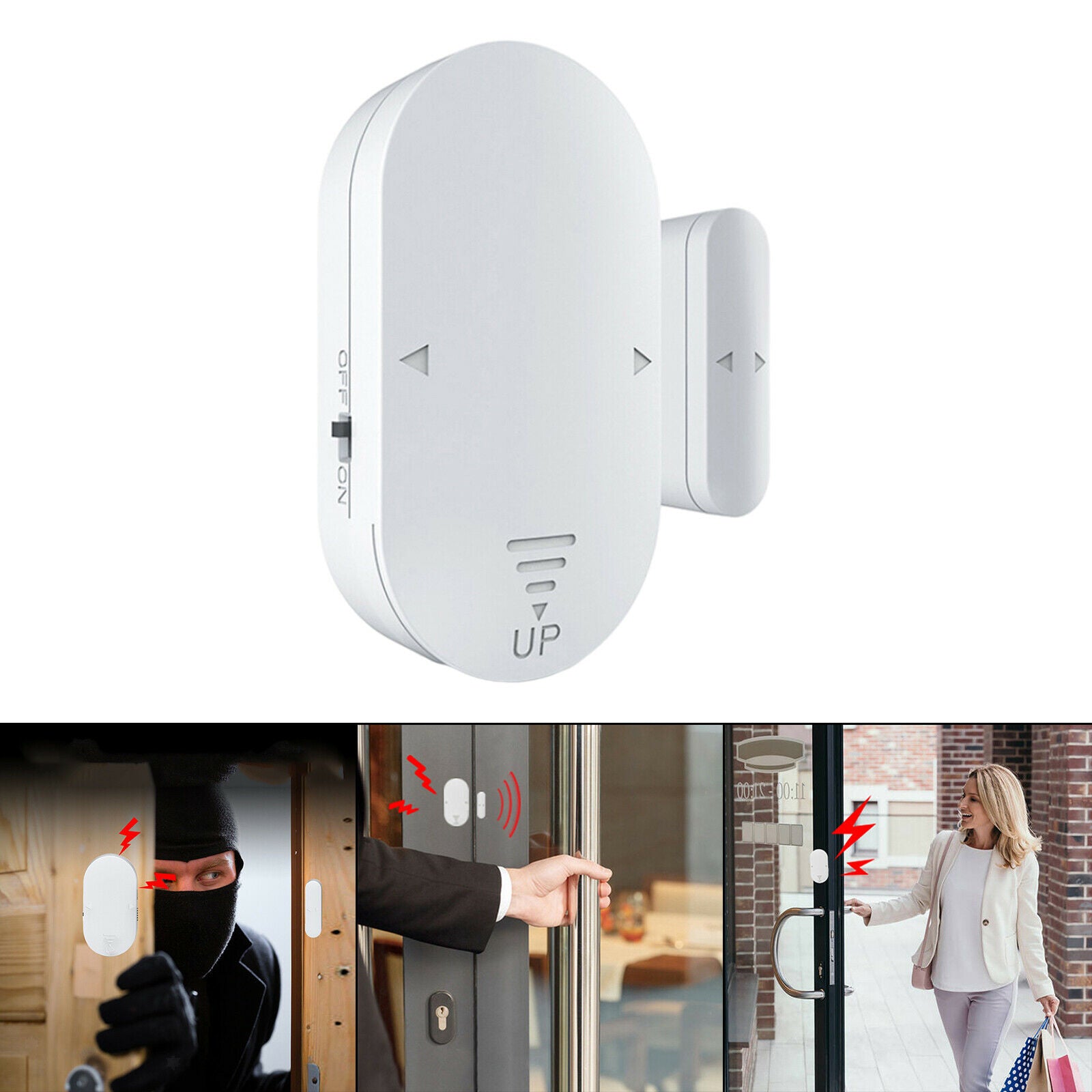 Cordless Security Burglar Alarm Anti-theft Alarm130dB Door Open Reminder