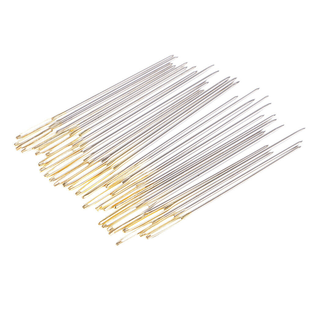 30 Pcs Large-eye Hand Sewing Needles with Case Embroidery Needles 3 Sizes