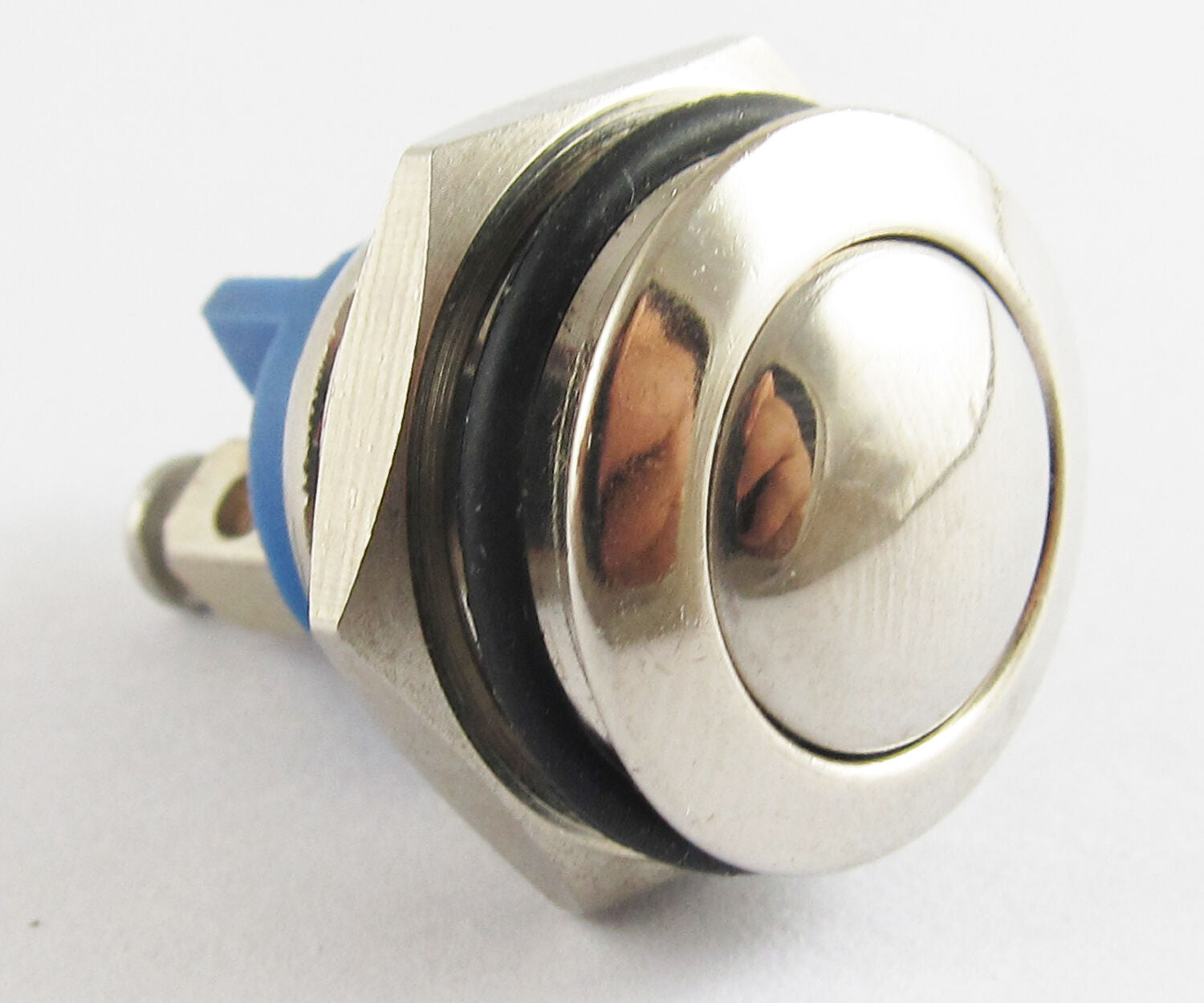 4x 16mm QN16-A2 Metal Round Circle Head Push Button Momentary Waterproof Switch