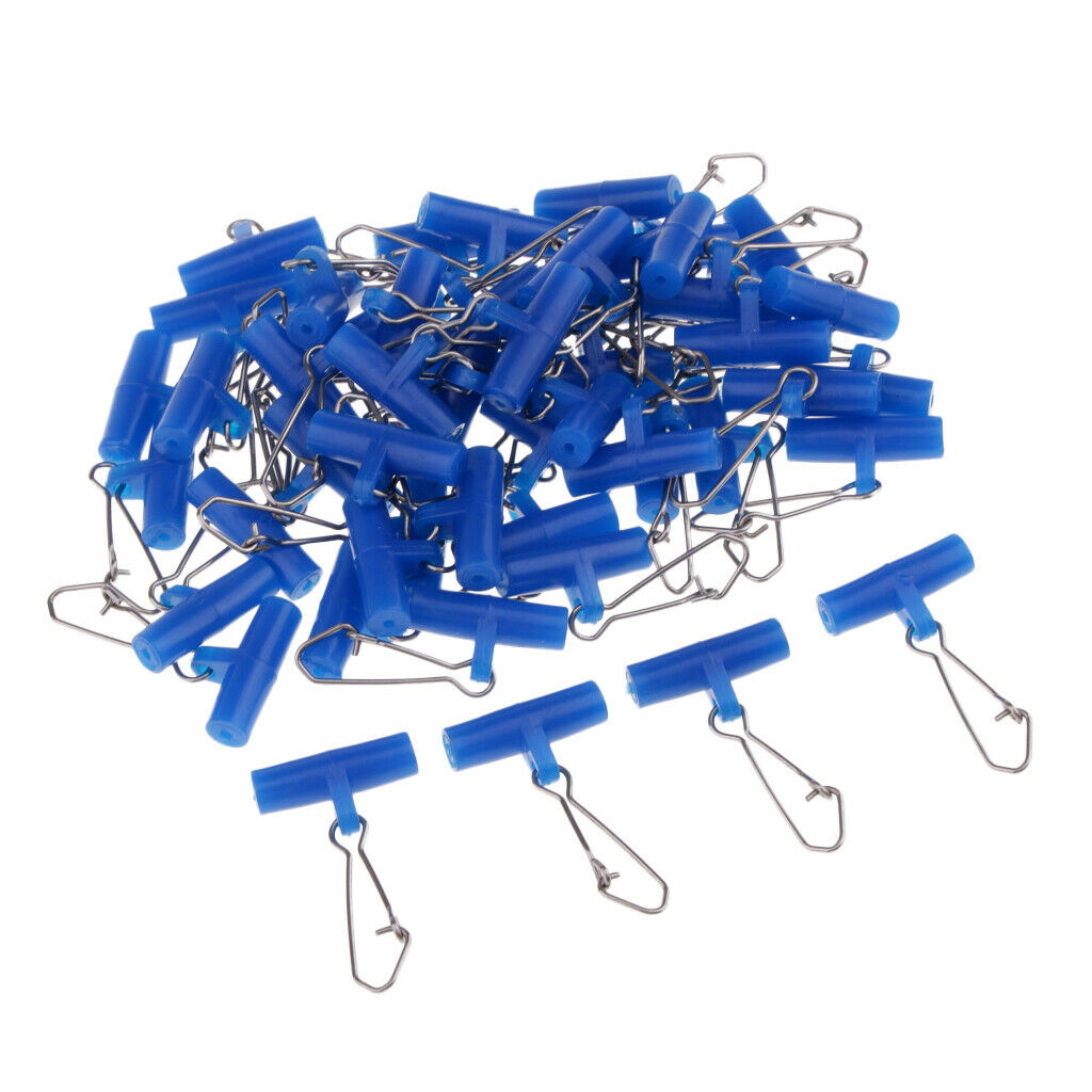 50Pcs High-strength Fishing Sinker Slide with Stainless Steel Snap Connector