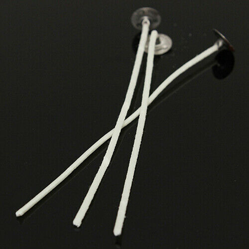 30pcs White Candle Wicks Cotton Core Waxed Wick with Sustainer Candle Making