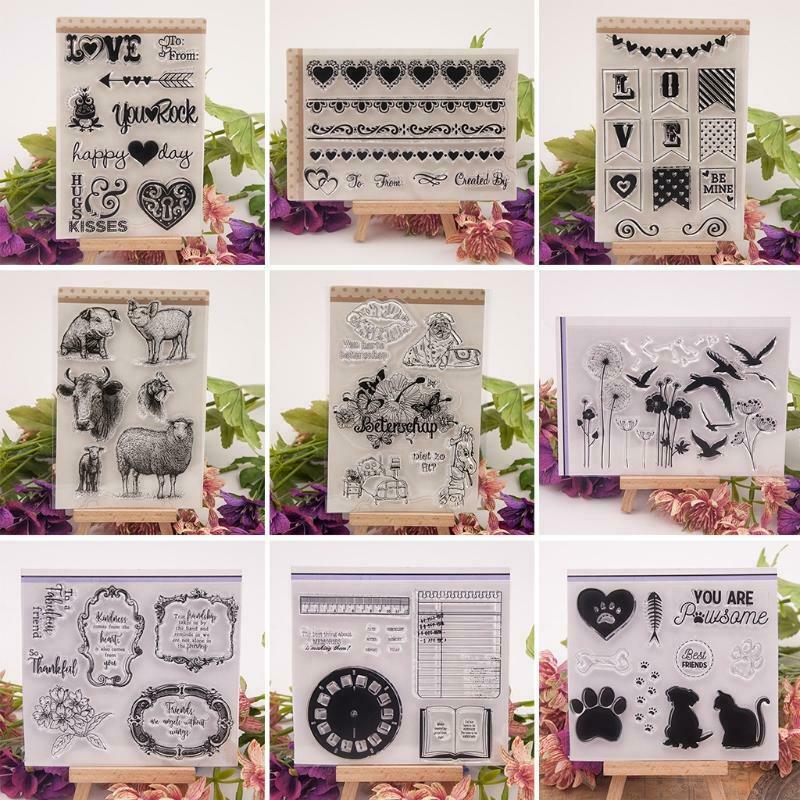 Dog Cat Clear Silicone Seal Stamp For DIY Album Scrapbooking Photo Card Decor