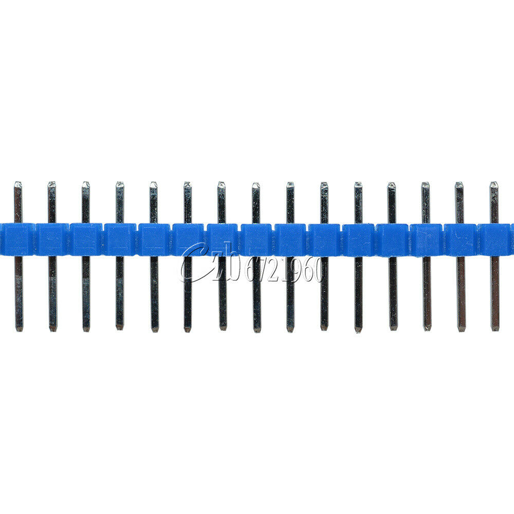 10PCS 40Pin 1x40P Male Breakable Pin Header Strip 2.54mm Long Blue Connector