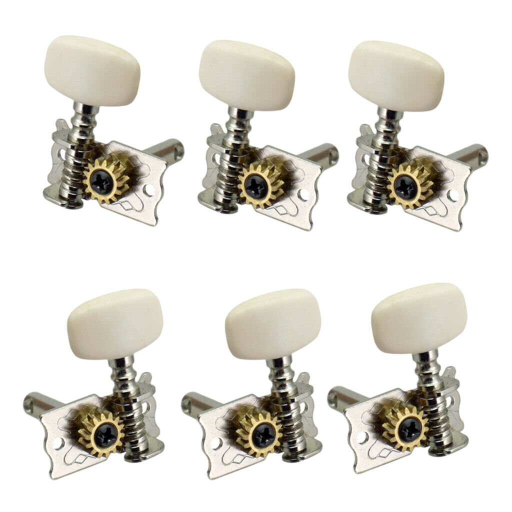 Pack of 6 Open Gear Guitar Strings Tuning Pegs for Classical