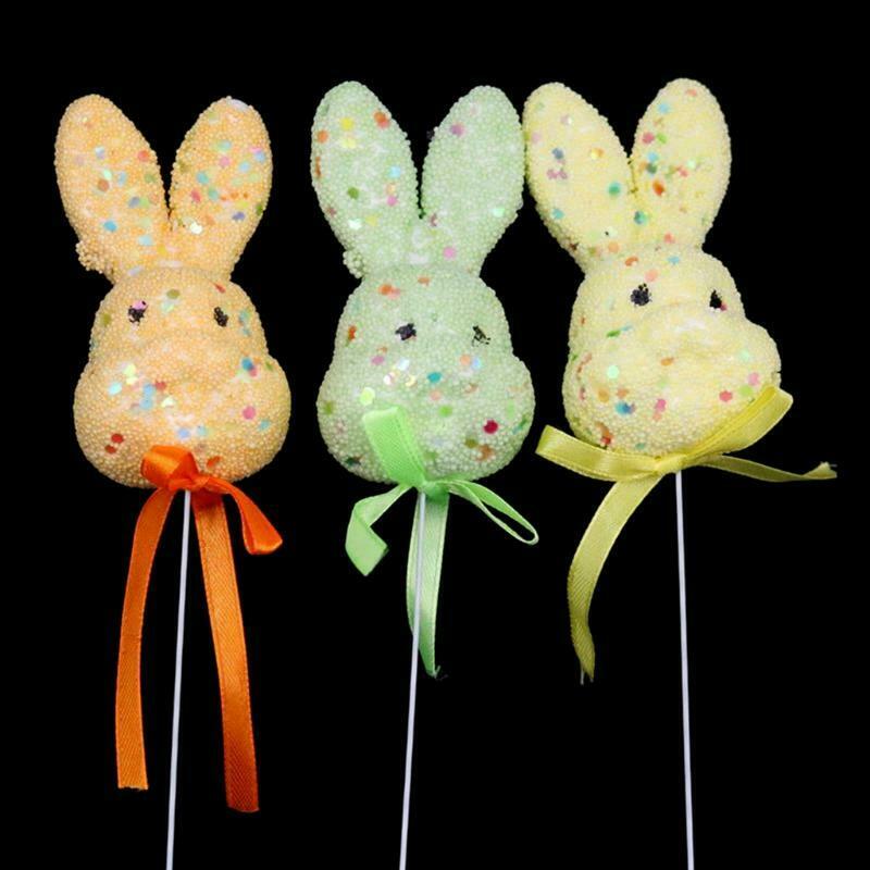3pcs Easter Rabbit Bunny Eggs Decor Spring Party Supply Kindergarten Decoration