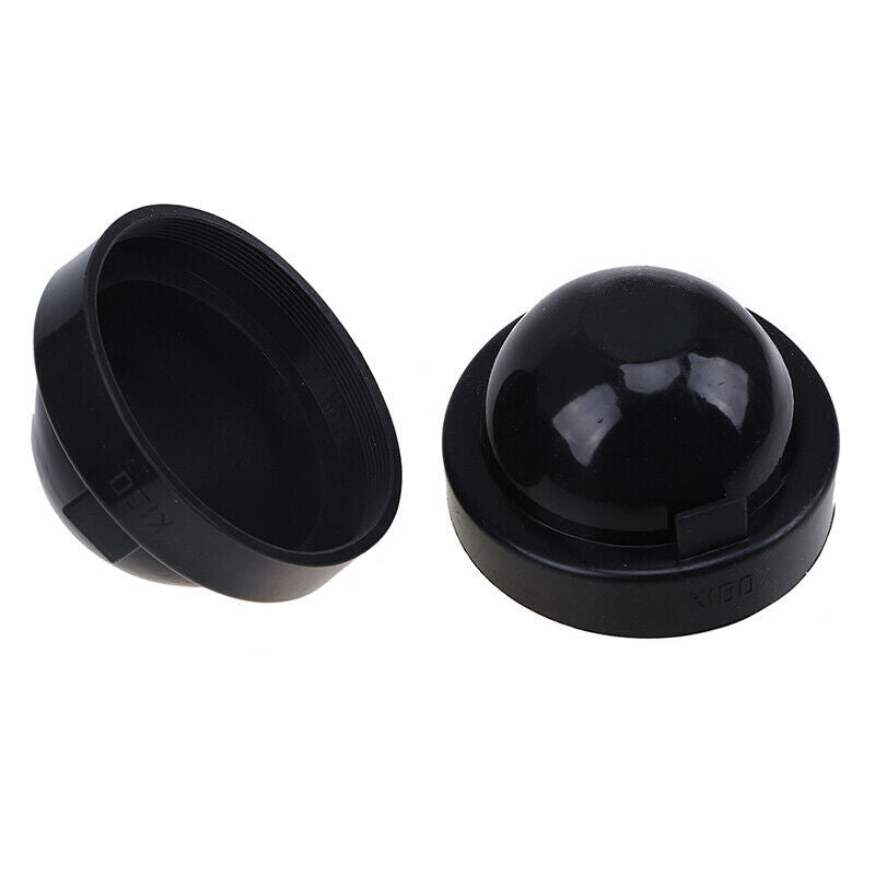 Black Pair Rubber Housing Seal Cap Dust Cover For LED HID Headlight Cap 3.86"