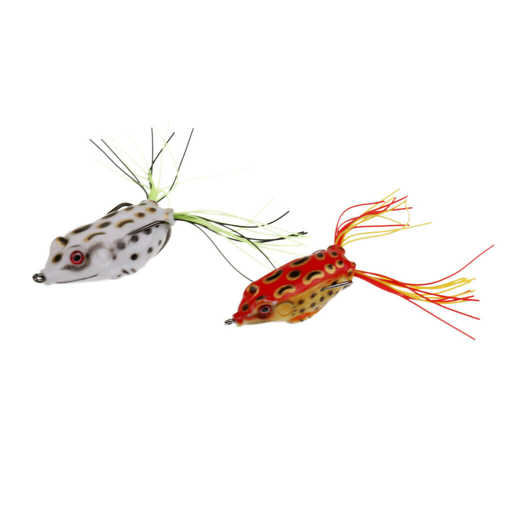 6 Pcs Soft Frog Lure Bass Fishing Hooks Bait Tackle Topwater Fishing Tool