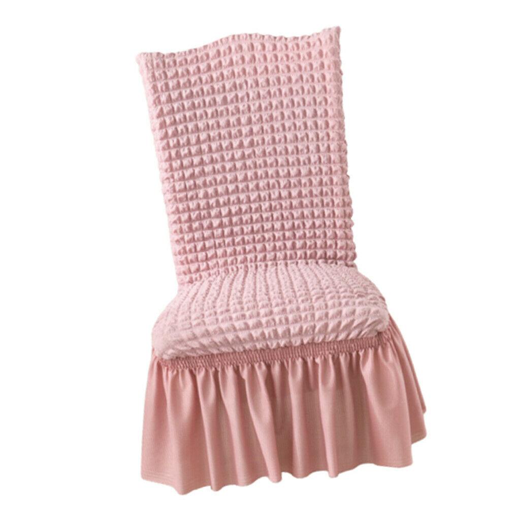 Pack Polyester Removable Banquet Chair Slipcovers Dining Chair Covers Pink