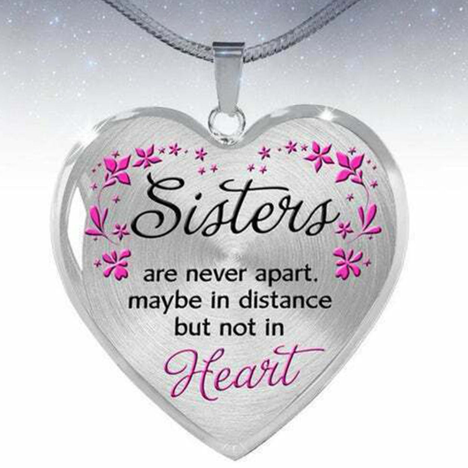 Sister Necklace Sister Are Never Apart Maybe In Distance But Not In Heart Gift