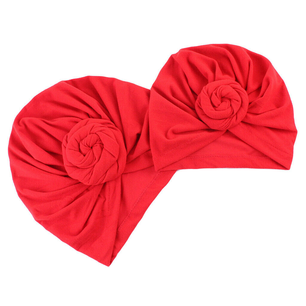 MagiDeal Mother Baby Knotted Turban Hat Warm Winter