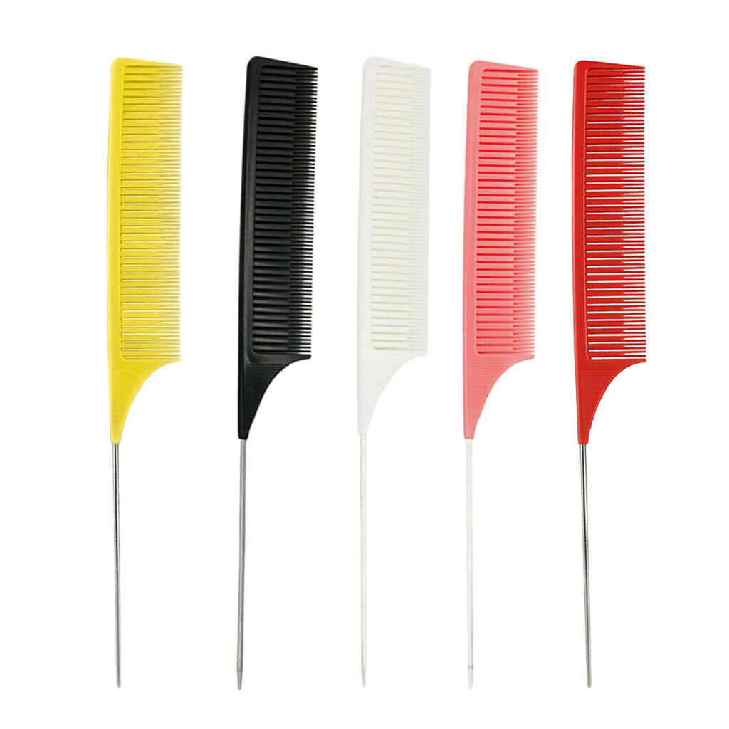 5Pcs/set Fine Weaving Highlighting Foiling Hair Comb Salon Combs Brush