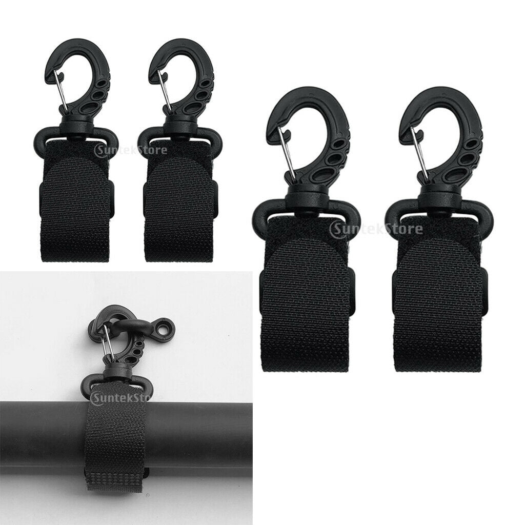4x Deluxe Kayak Paddle Clips Boat Holder Strap Retainer Webbing Accessories