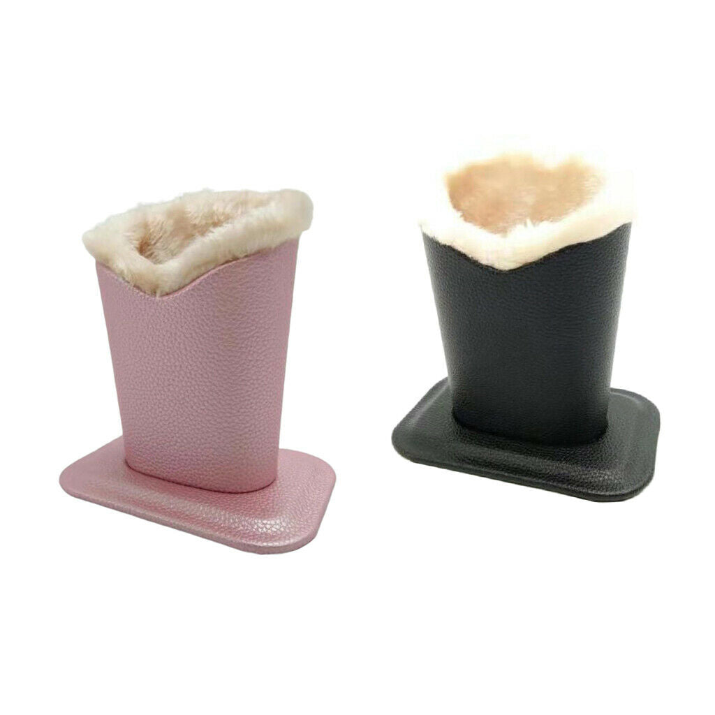 2Pcs Upright Plush Lined Eyeglasses Holder Glasses Stand Case Nightstand