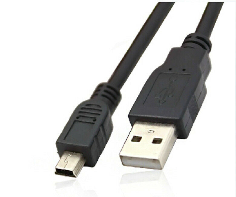 2ft Black USB 1.0 A Male to Mini 5 Pin Data Sync Charging Cable Cord Adapter DS
