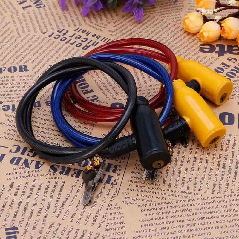 8x640MM Cycling Cable Anti-Theft Bike Bicycle Scooter Safety Lock With 2 Keys