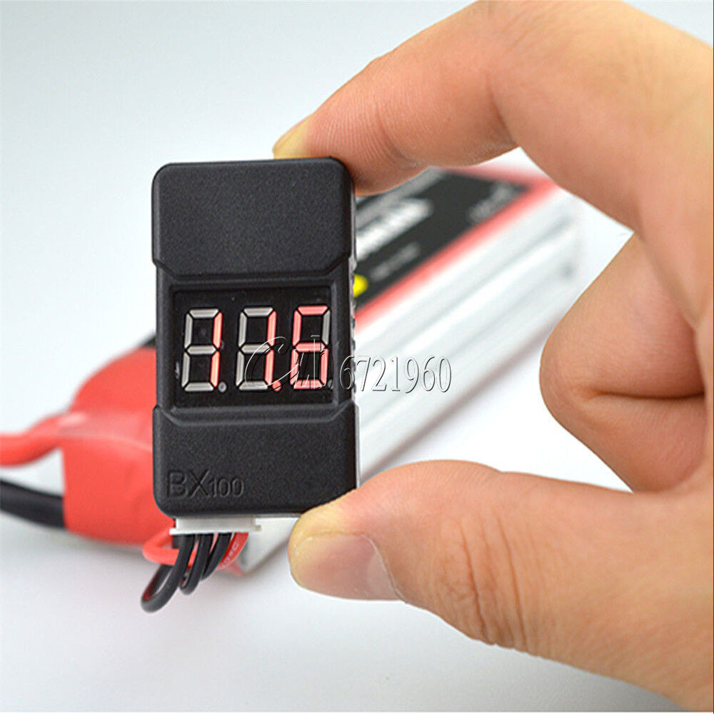 1-8S BX100 Lipo Battery Voltage Tester/ Low Voltage Buzzer Alarm with Dual Speak
