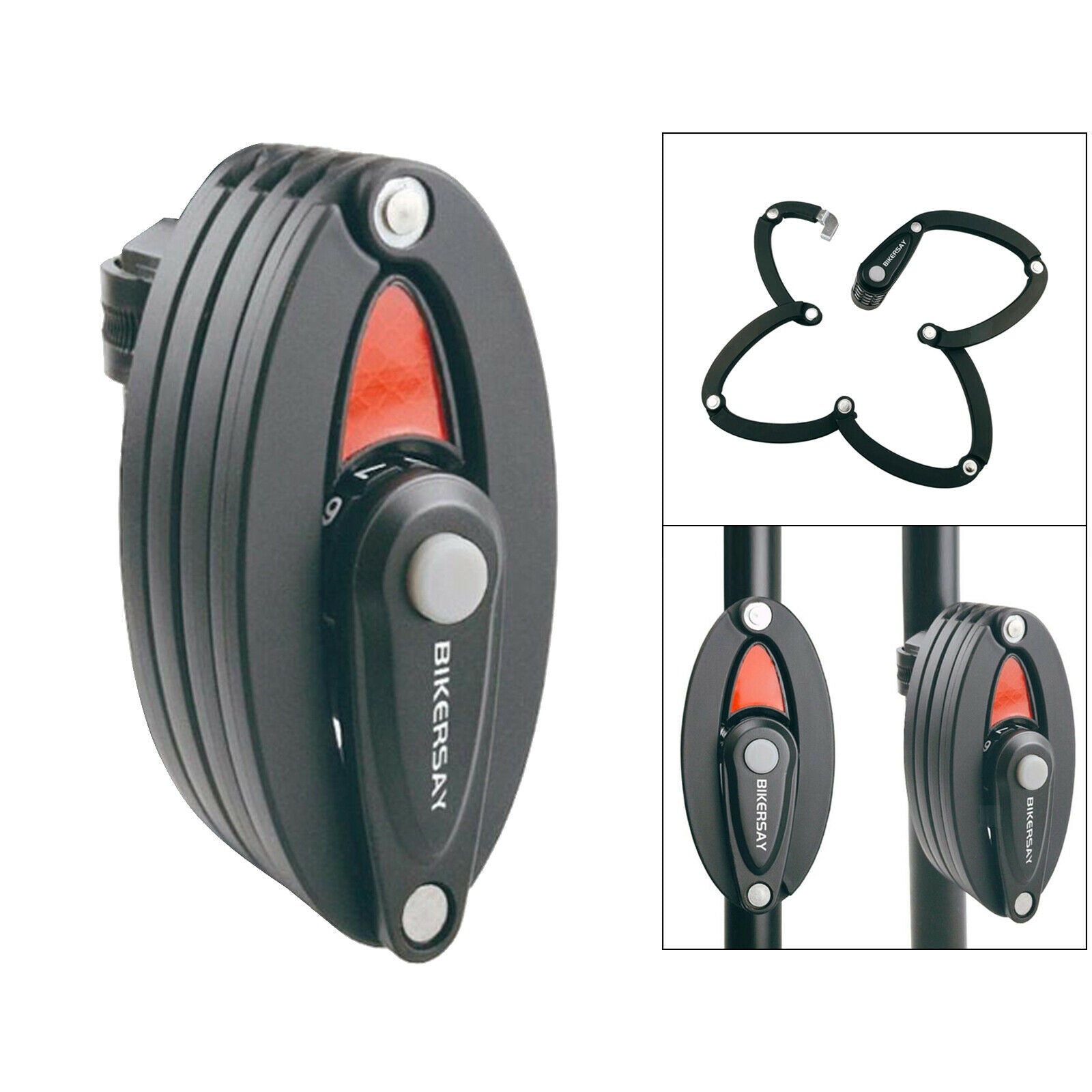 Bike Folding Lock Bicycle Password Locks Heavy Duty Anti-cut Cable Locks