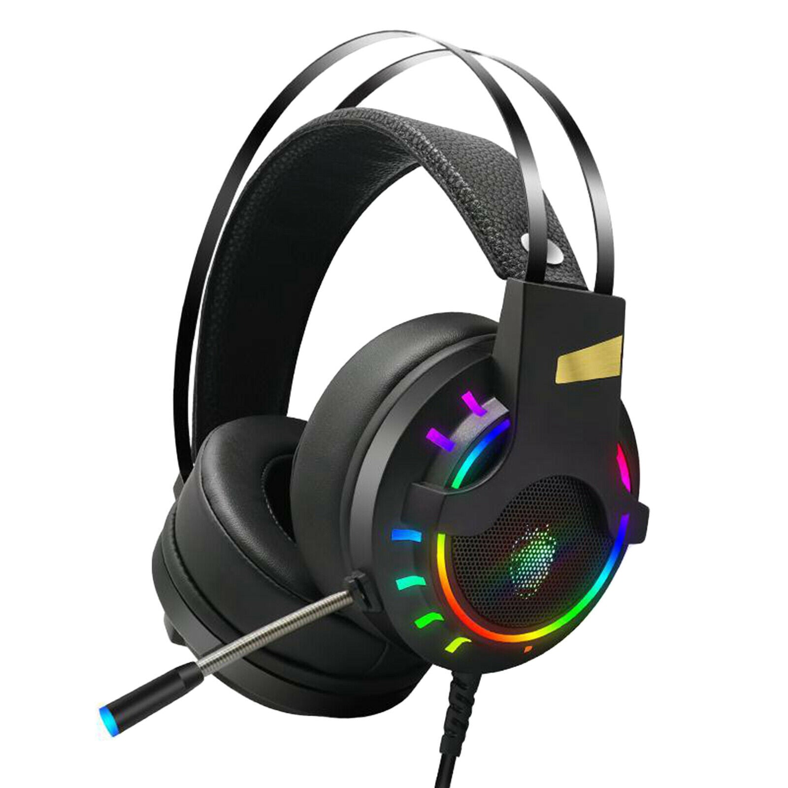K3 7.1 Channel Gaming Headset RGB Light Wired Backlit Over-Ear Stereo Headphone,