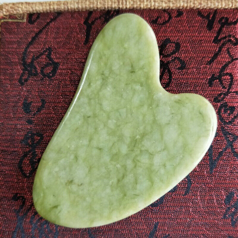 Natural Jade Stone Guasha Board Massage Tool SPA Therapy Gua Sha Massag.l8