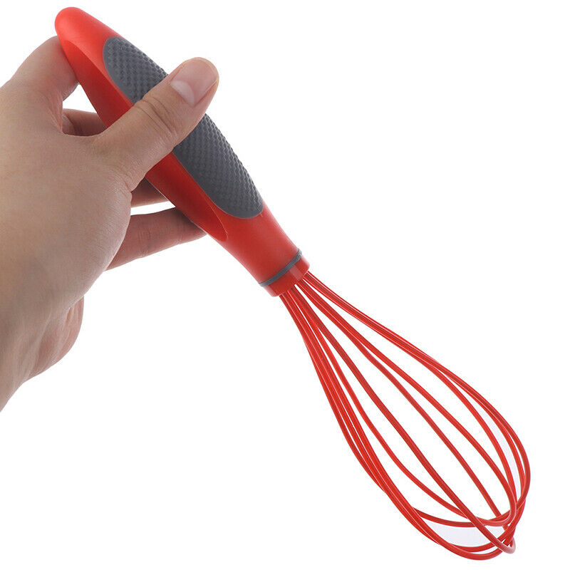 Handle Whisk Silicone Kitchen Mixer Balloon Wire Egg Beater Tools raY&.l8