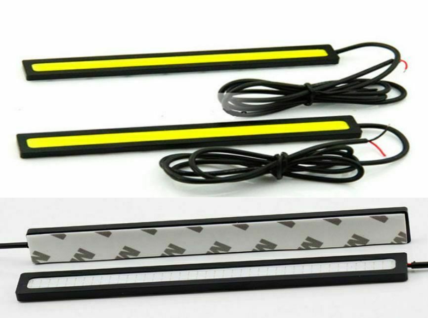 2x Waterproof Super Bright White Car COB LED Lights -DRL Fog Driving Lamp DC 12V