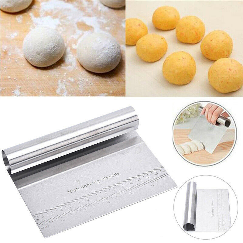 1Pc Stainless Steel Dough Scraper Cutter Cake Decorating Baking Pastry To.l8