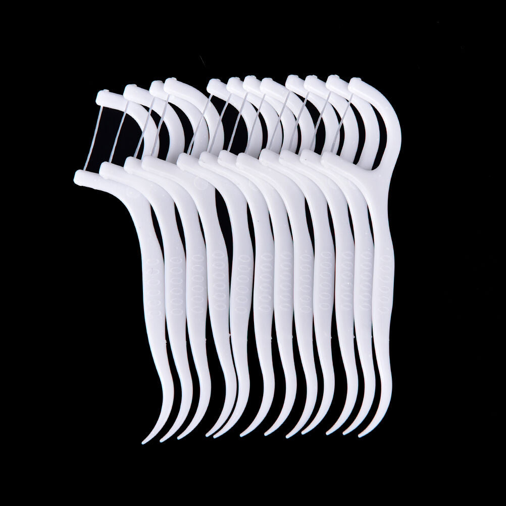 30Pcs/Box Sticks Health Tooth Clean Picks Dental Floss Flosser Toothpicks.l8