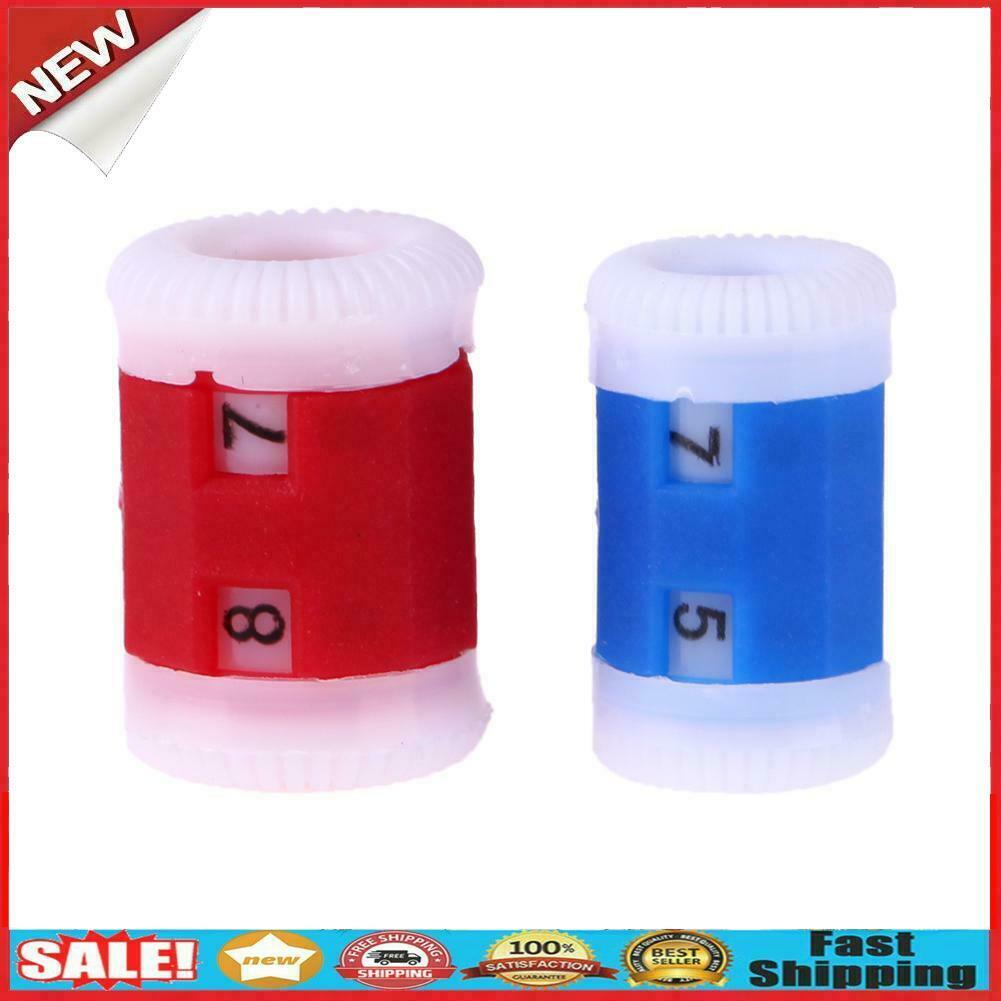 2pcs Plastic Knitting Needles Row Counters Crochet Weaving Knit Stitch Tool # @