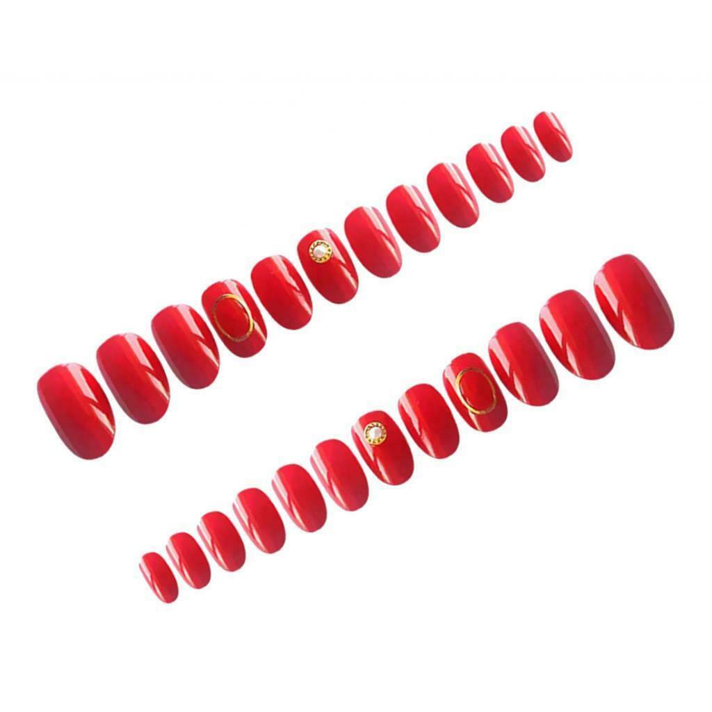 Women French Nails Full Cover Tips UV Coat Acrylic Nail for Party Wedding