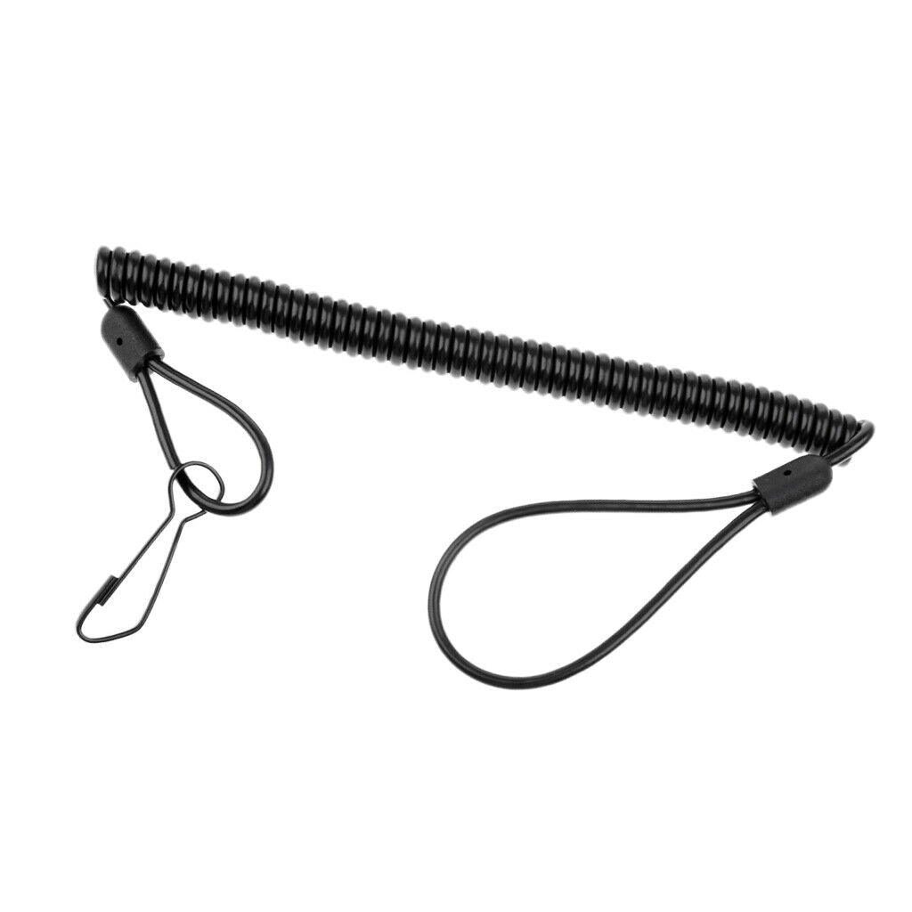 Boating Fishing Plier Lanyard Coiled Tether Retractable Steel Coil Lanyard
