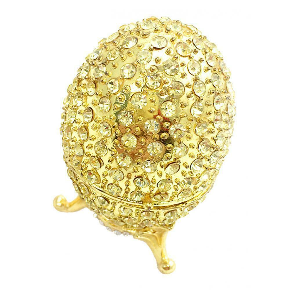 Enamel Egg Shape Jewelry Trinket Box Storage Holder Craft Wedding Favor