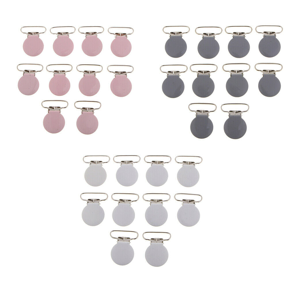 30 pieces metal pacifier straps clips holder pacifier suspender clips for