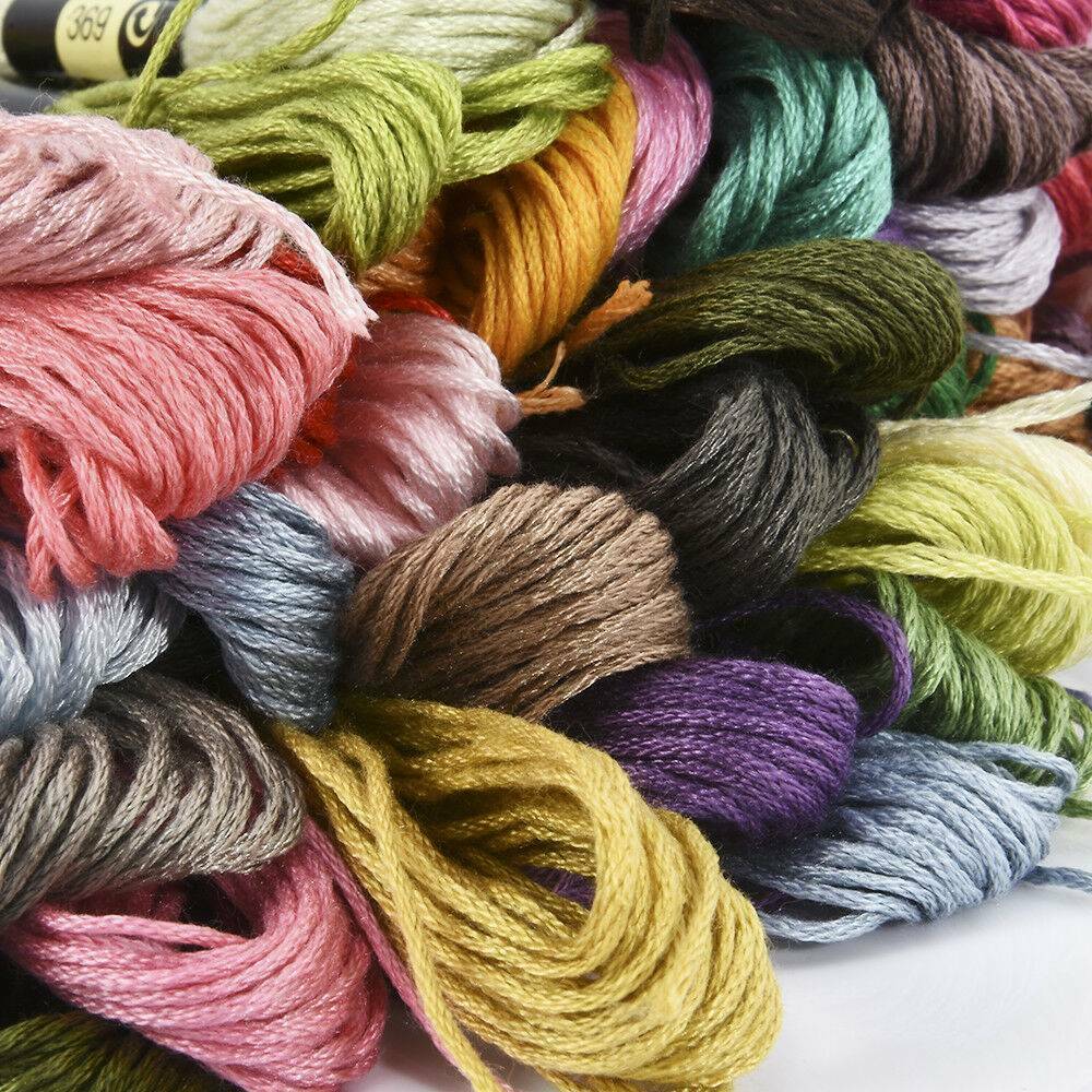 50x Cotton DMC Cross Floss Stitch Thread Embroidery Sewing Skeins Multi Colors ~