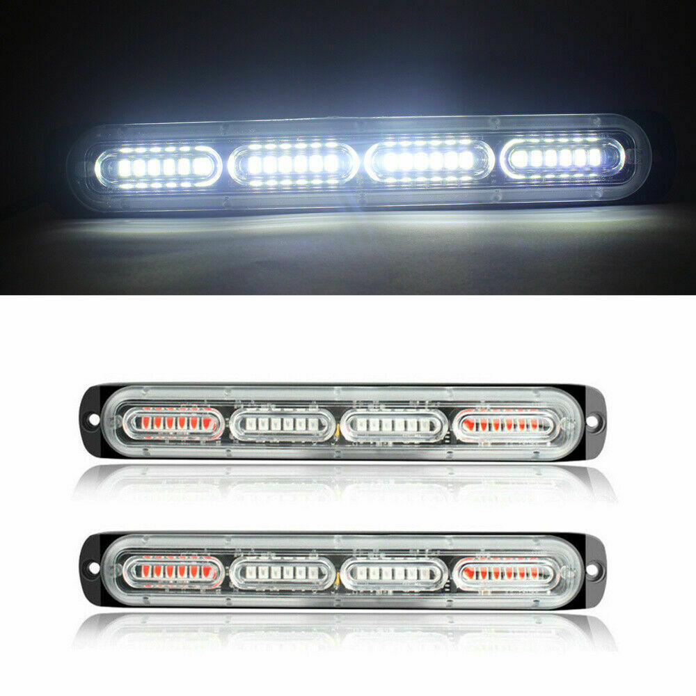 White Strobe 24LED Beacon Flashing Side Marker Light