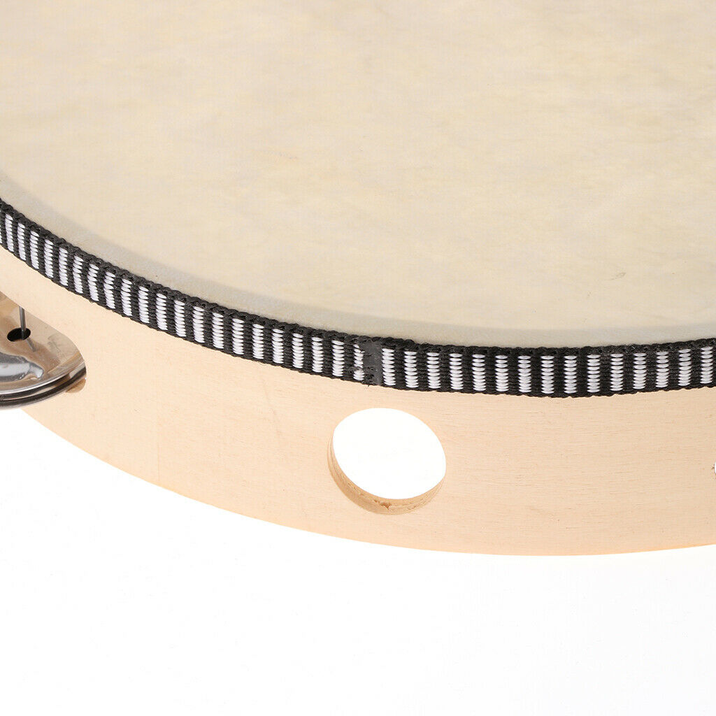 10inch Tambourine Percussion Drum Tamborine Kids Musical Educational Toys