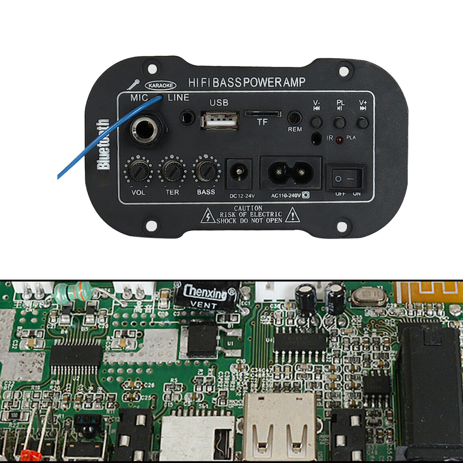 Hi-Fi Bass Power Amplifier AMP Board Digital Speaker FM TF/USB Player DIY