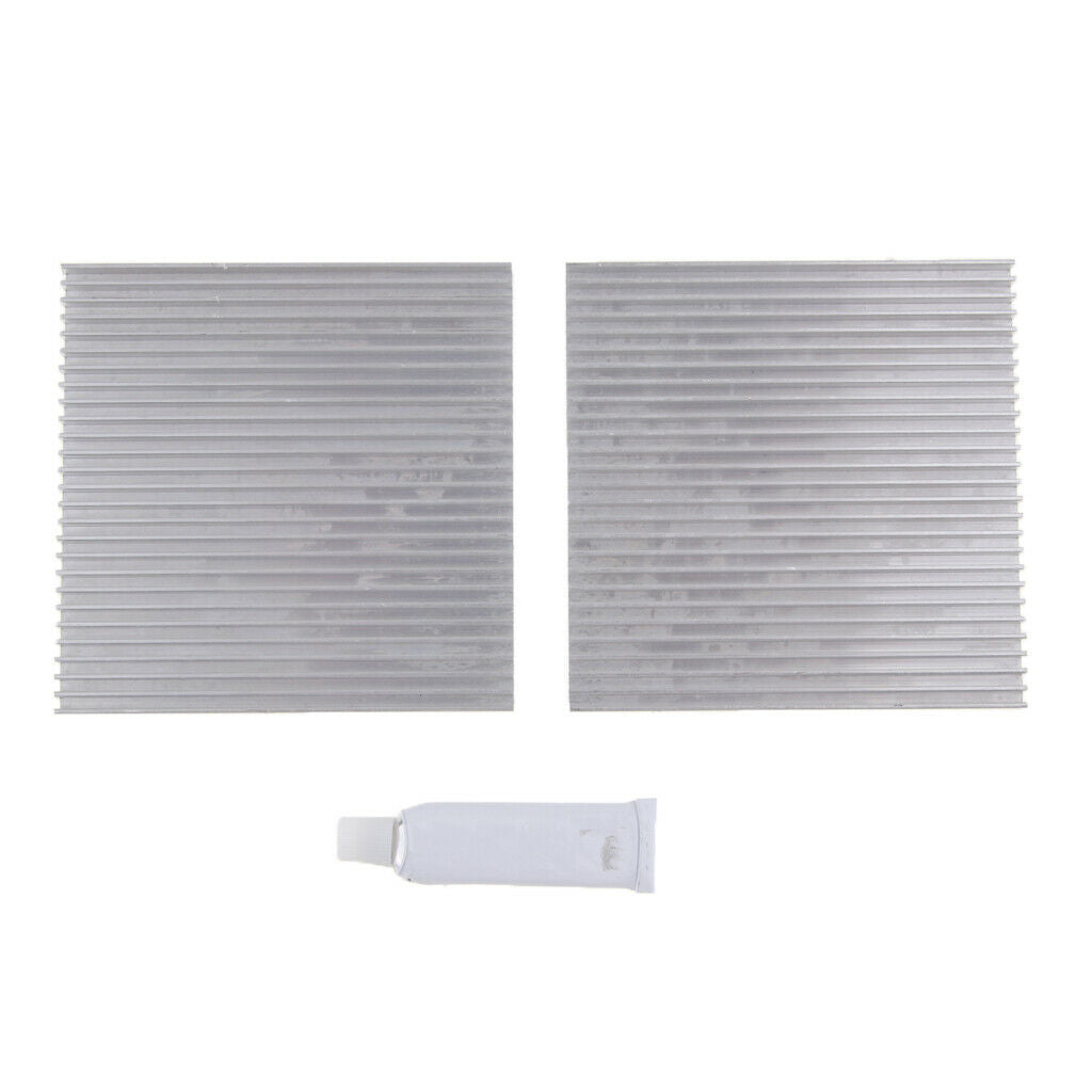 2 Pack Aluminum Heat Sink 80*7*80MM Cooling Heatsink for CPU RAM LED Light