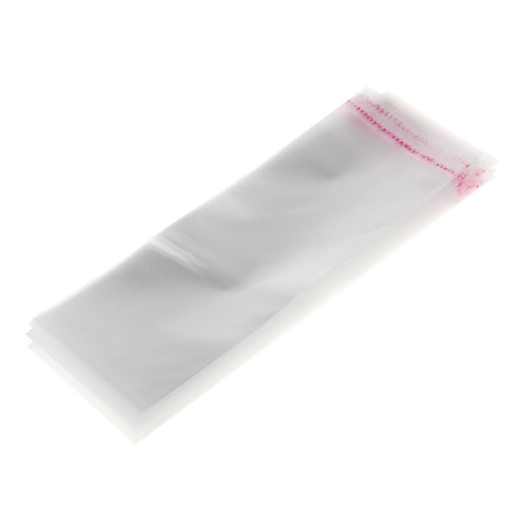 100x transparent sachet with self-adhesive cellophane bags - 7.1 x