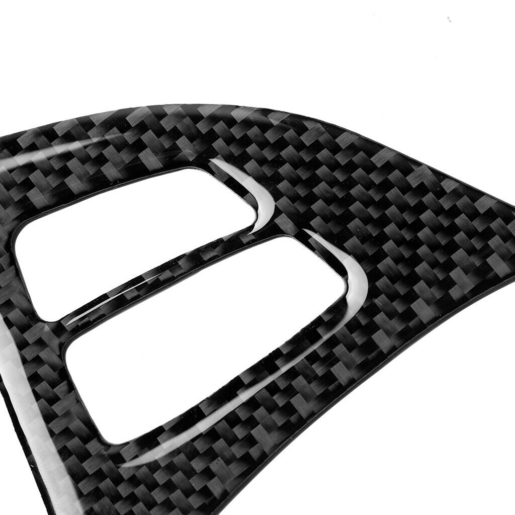 2pcs Carbon Fiber Inner Steering wheel cover trim Decor For BMW X5 E70 2008-2013