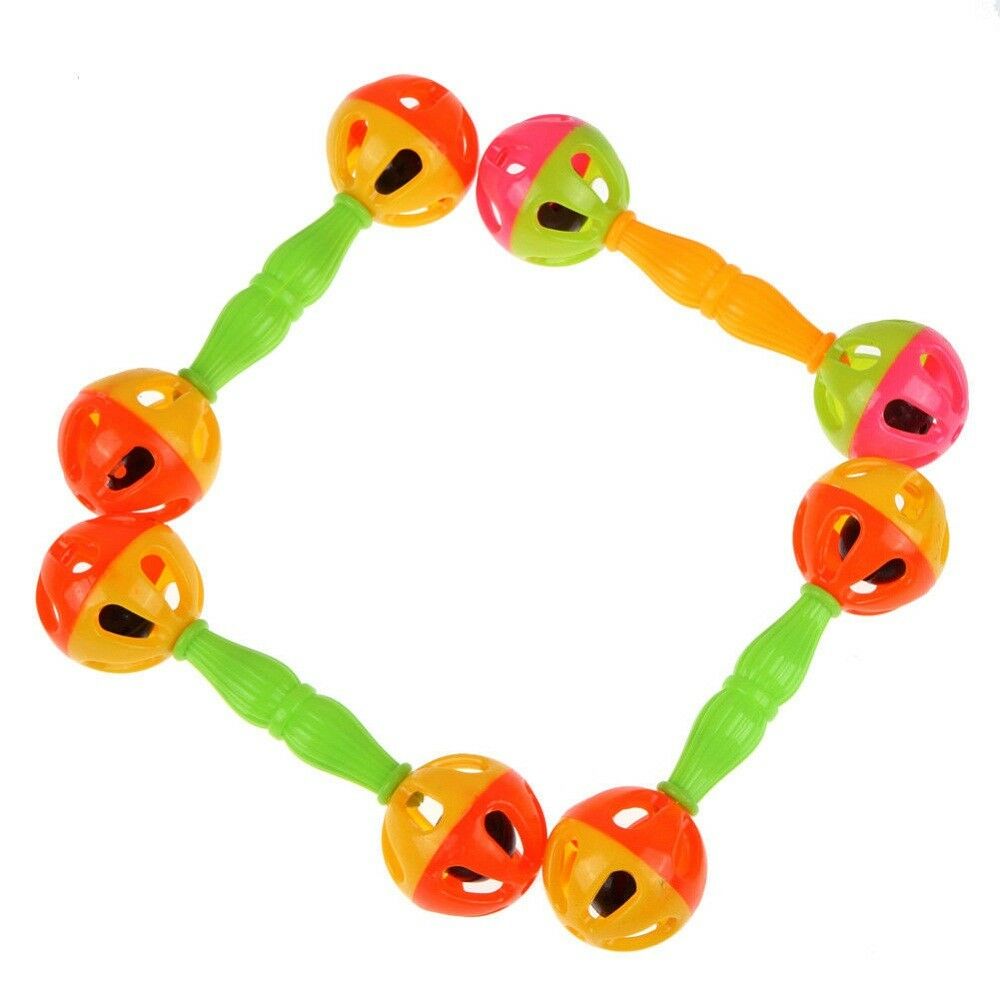 Plastic Cartoon Baby Hand Bell Rattles Music Gift Newborns Children Grasp Toys ^