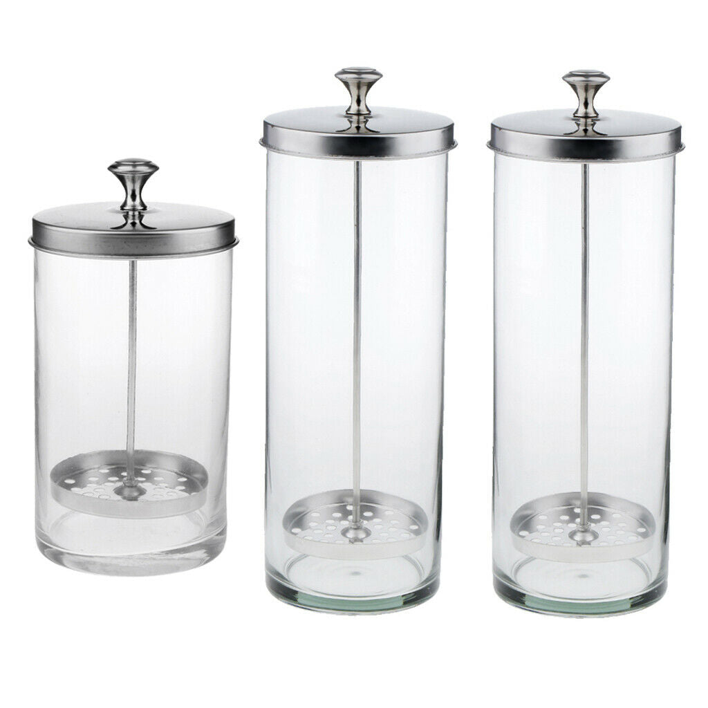 3x Disinfecting Disinfectant Jar Sanitizer Jar for Barber Scissors Tools