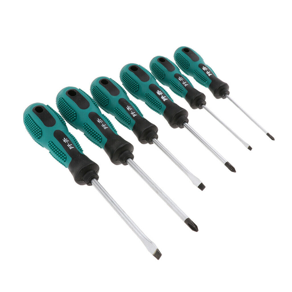 6 Pcs   Cross Point Slotted Screwdriver Magnetic Repair Tool 3mm 5mm 6mm